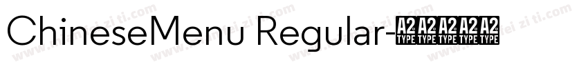 ChineseMenu Regular字体转换